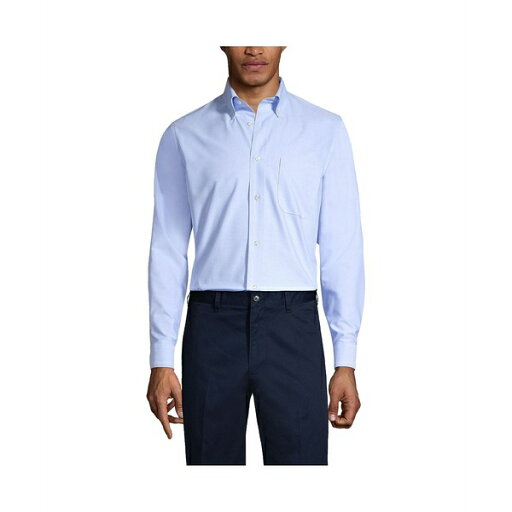 ランズエンド メンズ シャツ トップス Men's School Uniform Long Sleeve Solid Oxford Dress Shirt Blue ランズエンド メンズ シャツ トップス Men's School Uniform Long Sleeve Solid Oxford Dress Shirt Blue