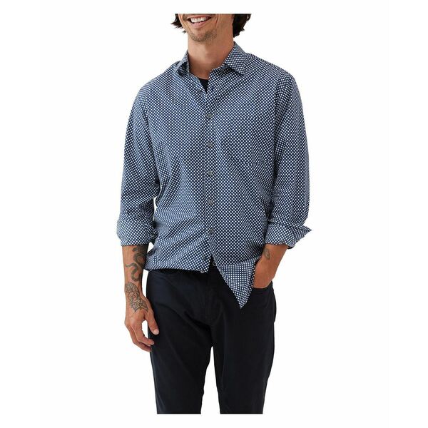 ロッドアンドグン メンズ シャツ トップス Seaward Downs Sports Fit Shirt Midnight navy
