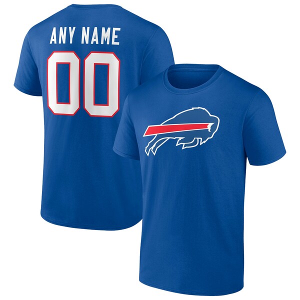 ファナティクス メンズ Tシャツ トップス Buffalo Bills Team Authentic Personalized Name & Number TShirt Royal