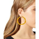 ゲス ピアス ゲス レディース ピアス＆イヤリング アクセサリー Lucite Bamboo-Shaped Large Hoop Earrings, 2.25" ORANGE