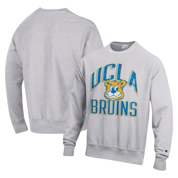 チャンピオン メンズ パーカー・スウェットシャツ アウター UCLA Bruins Champion Vault Late Night Reverse Weave Pullover Sweatshirt Heather Gray