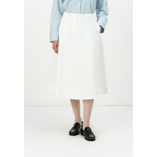 トミー ヒルフィガー レディース スカート ボトムス COTTON MIDI - A-line skirt - white トミー ヒルフィガー レディース スカート ボトムス COTTON MIDI - A-line skirt - white