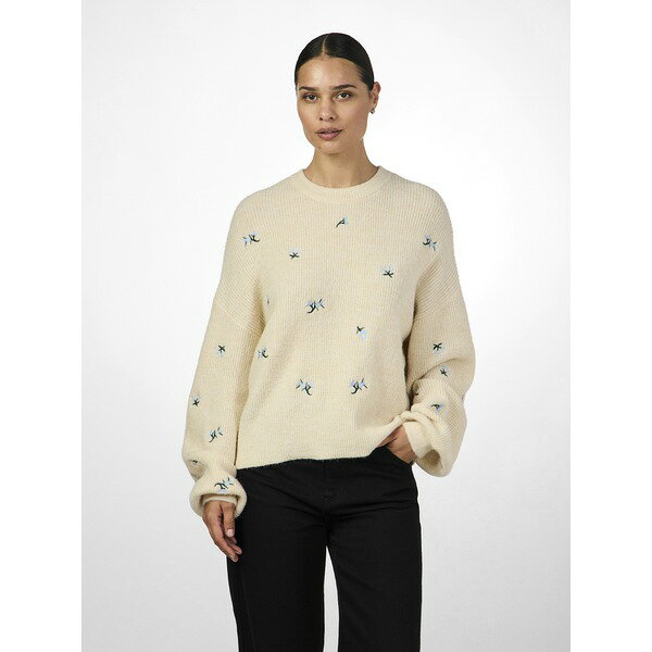 ヤス レディース ニット&セーター アウター YASFLEUR LS NOOS - Jumper - birch/clear sky