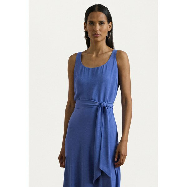 ラルフローレン レディース ワンピース トップス BELTED CREPE SLEEVELESS DRESS - Day dress - soft lazuli
