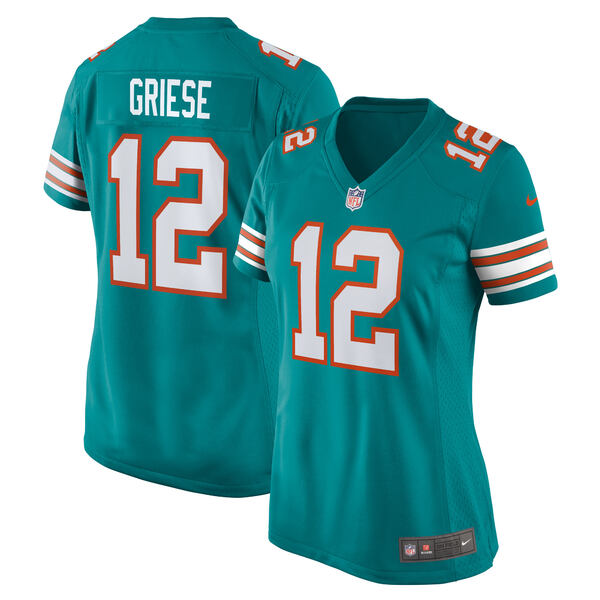 ナイキ レディース ユニフォーム トップス Bob Griese Miami Dolphins Nike Women's Retired Player Jersey Aqua