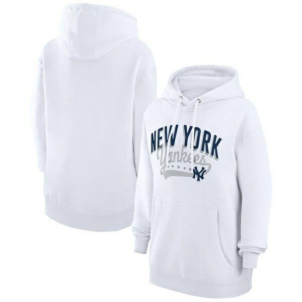 J[oNX fB[X p[J[EXEFbgVc AE^[ New York Yankees GIII 4Her by Carl Banks Women's Filigree Team Pullover Hoodie White