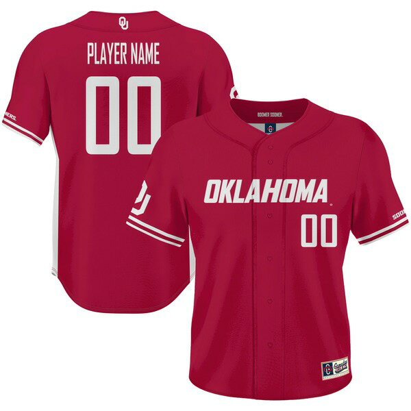 楽天astyゲームデイグレーツ メンズ ユニフォーム トップス Oklahoma Sooners GameDay Greats NIL PickAPlayer Lightweight Baseball Jersey Crimson