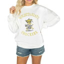 ゲームデイ レディース パーカー・スウェットシャツ アウター Wichita State Shockers Gameday Couture Women's Good Vibes Premium Fleece Drop Shoulder Pullover Sweatshirt White