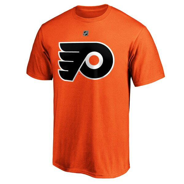 ファナティクス メンズ Tシャツ トップス Carter Hart Philadelphia Flyers Fanatics Branded Authentic Stack Player Name & Number TShirt Orange