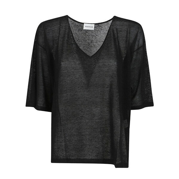 パロシュ レディース ニット&セーター アウター Babylon Short Sleeve Sweater Nero(4)