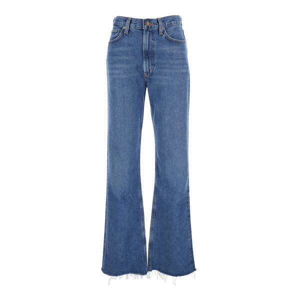 アゴルド レディース デニムパンツ ボトムス Blue Jeans With Logo Patch On The Rear And Flared Leg In Denim Woman Blu(4)