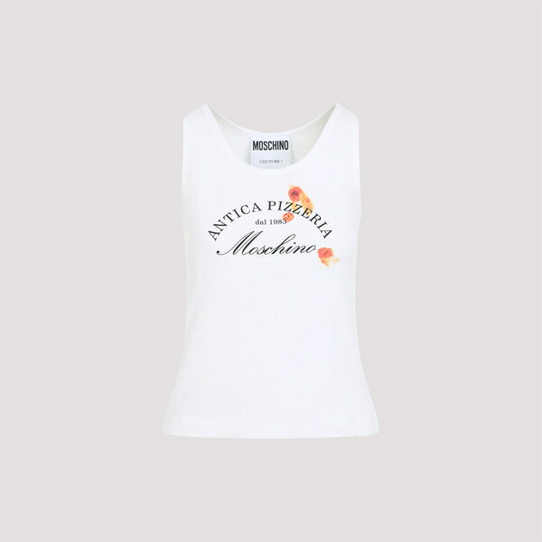 モスキーノ レディース カットソー トップス Tank Top WHITE
