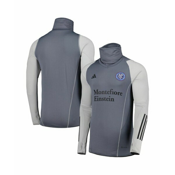 ǥ  ѡåȥ  Men's Gray New York City FC Warm Raglan COLD.RDY Top Gray
