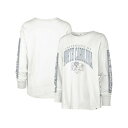 47ブランド レディース Tシャツ トップス Women's Cream Distressed North Carolina Tar Heels Statement SOA 3-Hit Long Sleeve T-shirt Cream