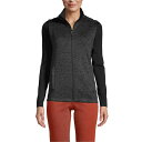 ランズエンド レディース ニット&セーター アウター Women's School Uniform Sweater Fleece Vest Black heather(4)