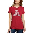 エルエーポップアート レディース Tシャツ トップス Women's Premium Blend Word Art Dogs and Cats T-shirt ...