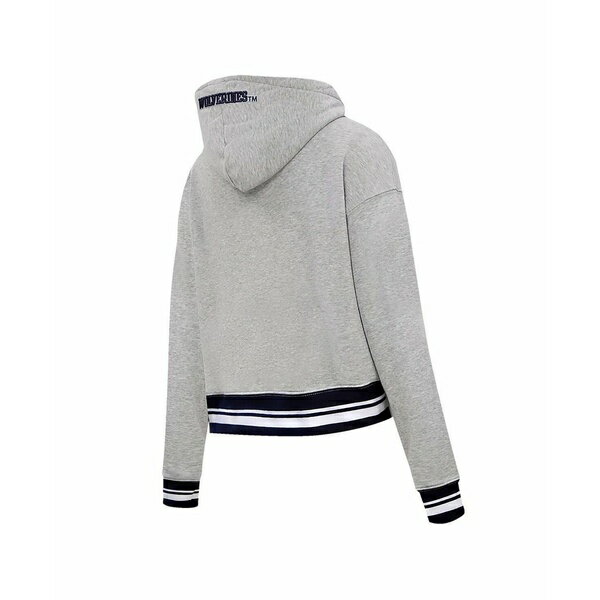 プロスタンダード レディース パーカー・スウェットシャツ アウター Women's Heather Gray Michigan Wolverines Script Tail Fleece Cropped Pullover Hoodie Heather Gray