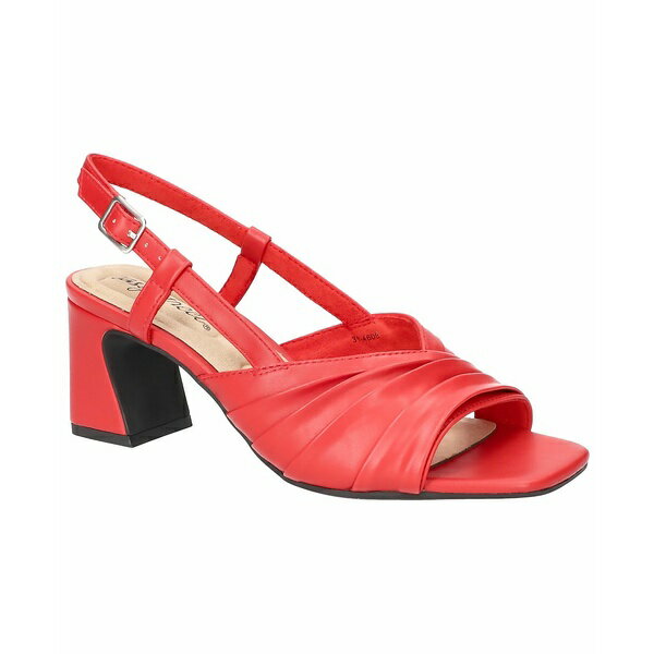 イージーストリート レディース サンダル シューズ Women's Lucie Square Toe Sandals Redのサムネイル