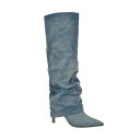 ゲス レディース ブーツ シューズ Women's Natha Fold Over Slouchy Stiletto Heel Boots Medium Blu...