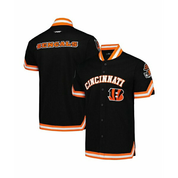 プロスタンダード メンズ ジャケット＆ブルゾン アウター Men's Black Cincinnati Bengals Classic Warm-Up Short Sleeve Full-Snap Jacket Black