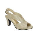 イージーストリート レディース サンダル シューズ Women's Christy Dress Sandals Gold Glitter(4)