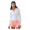 コットンオン レディース カットソー トップス Women's Active Core Zip Through Long Sleeve White