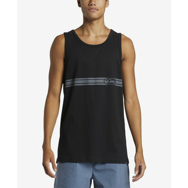 クイックシルバー メンズ シャツ トップス Men's Comp Stripe Tank T-shirt Black