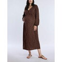 マザーフッドマタニティ レディース ワンピース トップス Women's Smocked Square Neck Long Sleeve Babydoll Ma...