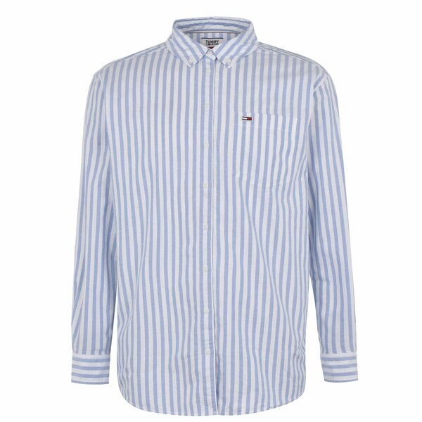 【送料無料】 トミーヒルフィガー メンズ Tシャツ トップス Tommy Jeans Classic Stripe Shirt Navy & White