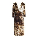 【送料無料】 ロベルトカヴァリ レディース ワンピース トップス Midi dresses Brown
