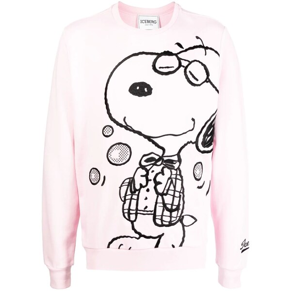 アイスバーグ メンズ パーカー・スウェットシャツ アウター Snoopy スウェットシャツ light pink/black