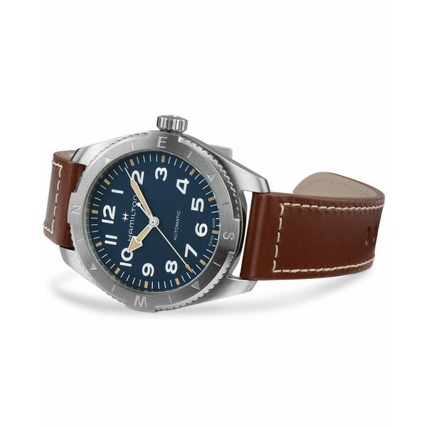 ハミルトン カーキ 腕時計（レディース） ハミルトン レディース 腕時計 アクセサリー Men's Swiss Automatic Khaki Field Expedition Brown Leather Strap Watch 41mm Brown