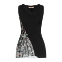 【送料無料】 ツインセット レディース カットソー トップス Tops Black