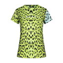 【送料無料】 ロベルトカヴァリ レディース Tシャツ トップス T-shirts Acid green