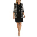 アールアンドエムリチャーズ レディース ワンピース トップス Women's Necklace Dress & Puff-Print Jacket Black/White