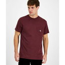 ゲス メンズ Tシャツ トップス Men's Logo-Pocket T-Shirt RED NOIR(4)