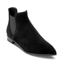 コールハーン レディース ブーツ シューズ Women's Hara Pointed Toe Stretch Booties Black Suede