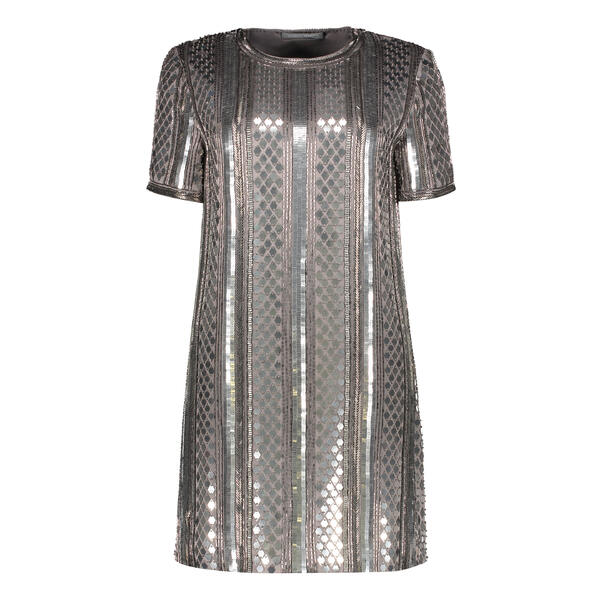 ����٥륿 �ե���åƥ� ��ǥ����� ���ԡ��� �ȥåץ� Sequin Mini-dress Silver