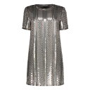 アルベルタ フェレッティ レディース ワンピース トップス Sequin Mini-dress Silver