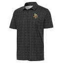 アンティグア メンズ ポロシャツ トップス Minnesota Vikings Antigua Figment Polo Black