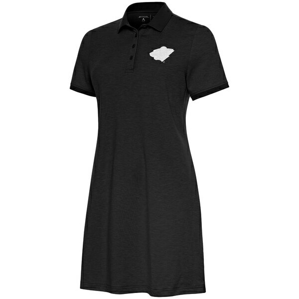 ƥ ǥ ݥ ȥåץ Minnesota Wild Antigua Women's White Logo Play Through Polo Dress Black