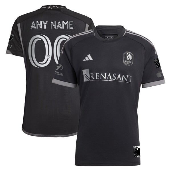 アディダス メンズ ユニフォーム トップス Nashville SC adidas 2023 Man In Black Kit Authentic Custom Jersey Black