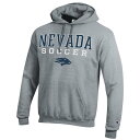 チャンピオン メンズ パーカー スウェットシャツ アウター Nevada Wolf Pack Champion Soccer Stack Logo Powerblend Pullover Hoodie Heather Gray