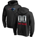 ファナティクス メンズ パーカー スウェットシャツ アウター New England Patriots NFL Pro Line by Fanatics Branded Personalized Midnight Mascot Pullover Hoodie Black