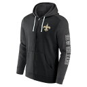 ファナティクス メンズ ジャケット＆ブルゾン アウター New Orleans Saints Fanatics Branded Offensive Lineup Hoodie FullZip Hoodie Black