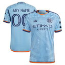 アディダス メンズ ユニフォーム トップス New York City FC adidas 2024 The Interboro Kit Authentic Custom Jersey Sky Blue