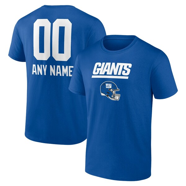 եʥƥ  T ȥåץ New York Giants Fanatics Branded Personalized Name & Number Team Wordmark TShirt Royal