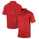 コロンビア メンズ ポロシャツ トップス New York Giants Columbia OmniWick Flycaster Pocket Polo Red