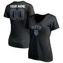 t@ieBNX fB[X TVc gbvX New York Mets Fanatics Branded Women's Cooperstown Winning Streak Alternate Personalized Name & Number VNeck TShirt Black