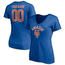 ファナティクス レディース Tシャツ トップス New York Mets Fanatics Branded Women's Hometown Legend Personalized Name & Number VNeck TShirt Royal